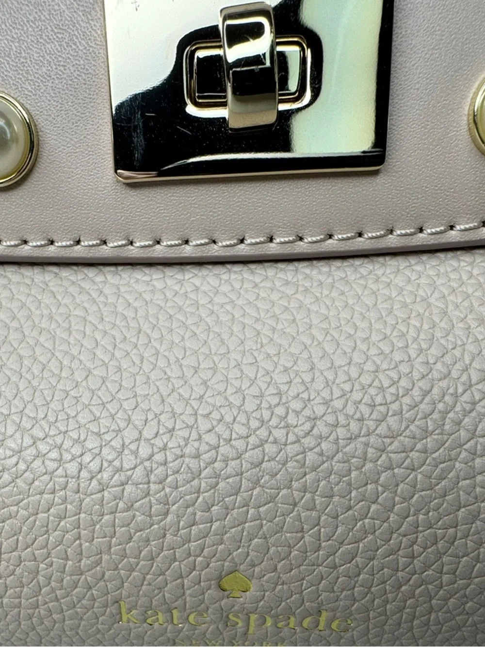 Kate Spade New York Serrano Place Pearl Dorina Beige Pink 249369 Bag NWT